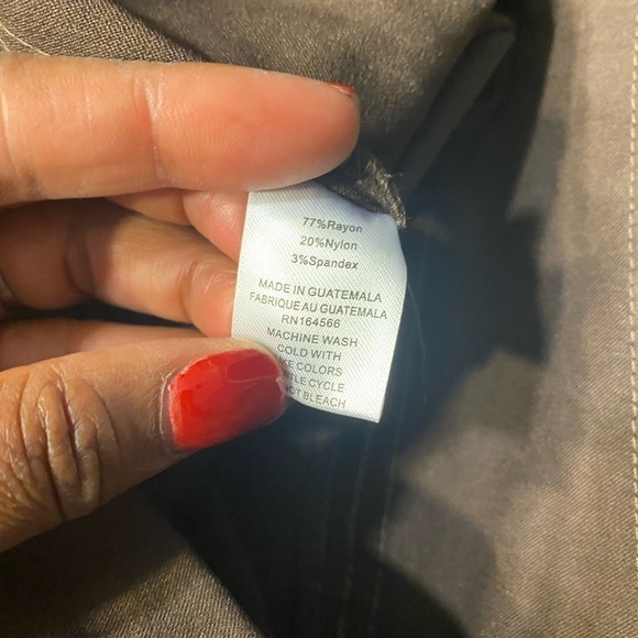 Ava And Grace Brown Women straight leg cuff strap Capri pants with pockets - Picture 6 of 11